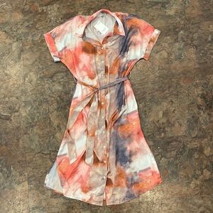 FRNCH Paris Tie-dye robe dress